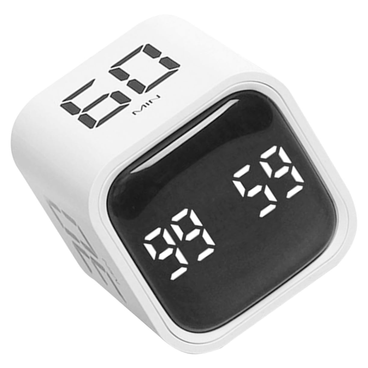 Temporizador de Cocina Visual Portátil de Plástico Abs Blanco | Capacidad 500mah, Uso en Cocina y Cocción, Diseño de Cubo Compacto para Mesa y Encimera