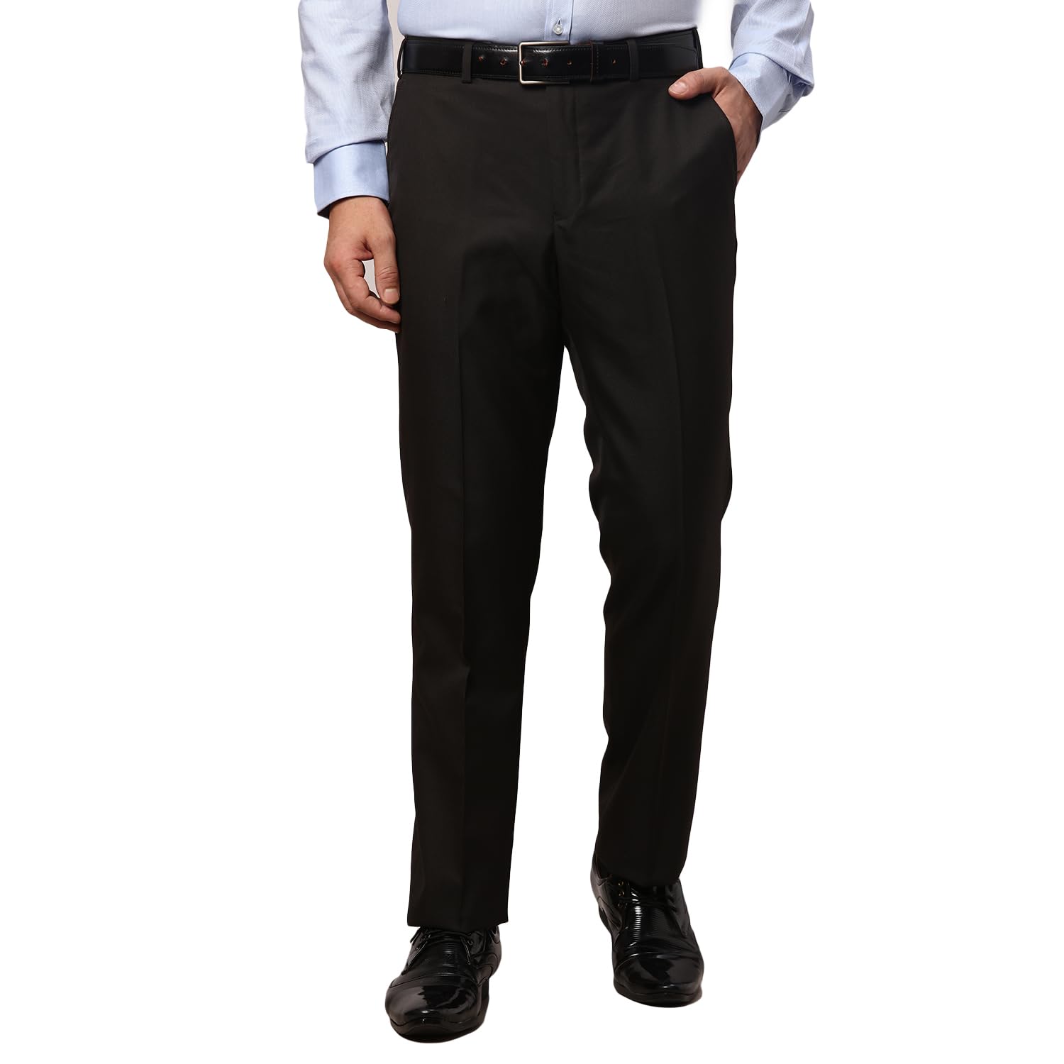 park avenue Men's Regular Fit Mid Rise Pants-picture-47