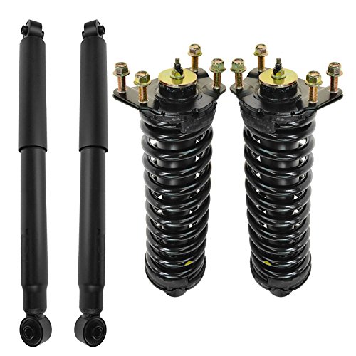 Image of TRQ Front and Rear Complete Strut Assembly & Shock Absorber Kit Shock & Spring Strut Assembly Compatible with 2007-2011 Dodge Nitro 2002-2012 Jeep Liberty