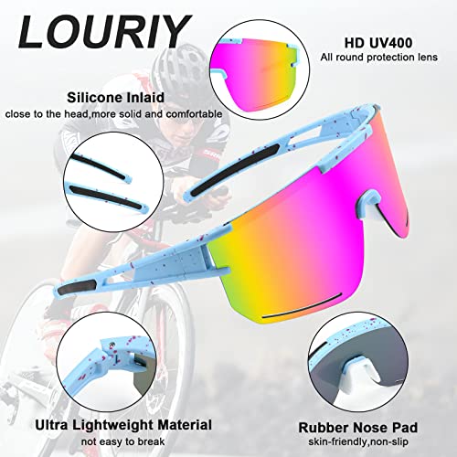 Louriy Sports Sunglasses Women Men Youth Baseball Cycling Driving Running Skiing Biking Outdoor Glasses Uv Protection Lens #TOP1