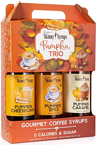 Jordans Sugar Free Skinny Syrups 3 Pack: Pumpkin Spice, Pumpkin Caramel, Pumpkin Cheesecake #TOP1