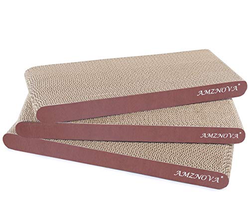 amznova Cat Kratzbaum Kratzbrett aus Pappe Pads Scratch Lounge Sofa Bett, Holz Boden Print, Narrow-17x7 inches, Wood Floor Print