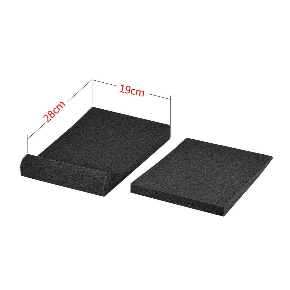HUIOP pad di isolamento del monitor, 2 Set/Pack Studio Monitor Speaker Isolamento Schiuma Pads Max. 11 * 7.4 pollici Area utilizzabile