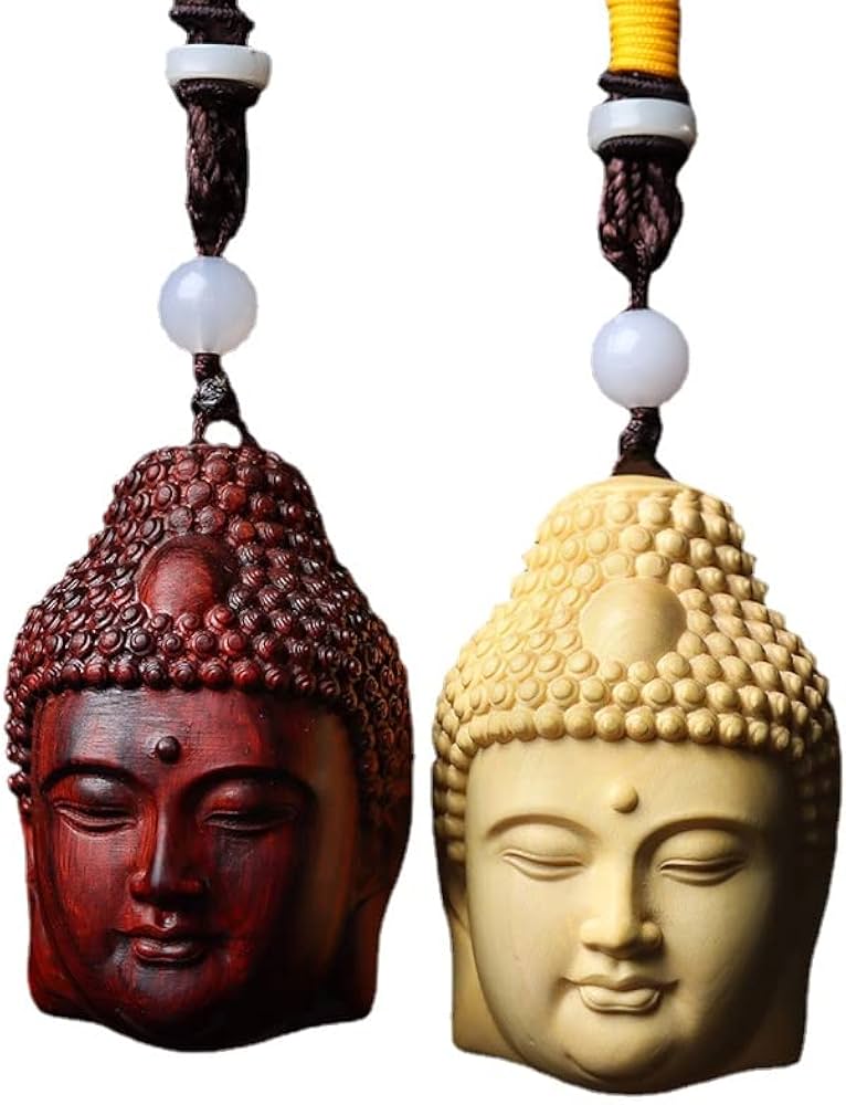 Amazon｜仏像 柘植 つげ 木彫り お守り 彫刻 風水グッズ 二面