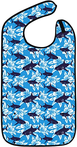 Classic Bib Designs Bavoir pour adulte - unisexe - pour manger - avec ramasse - miettes - réutilisable - lavable Cover