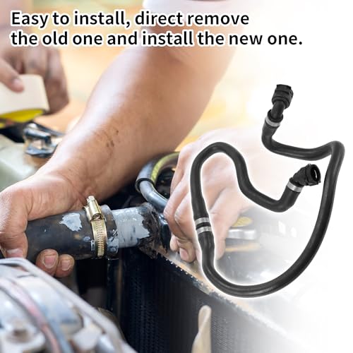 INFINAUTO HVAC Heater Hose Engine Radiator Coolant Hose No.64219179582 for BMW X3 2011-2017 for BMW X4 2015-2018 Rubber Black Good Sealing by INFINAUTO - Used condition - Image 7