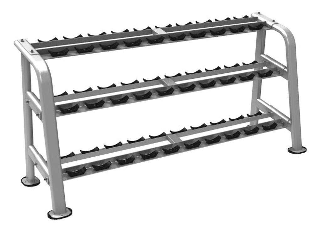 Fitness First Dumbbell Rack, Gray, Holds 15 Pairs