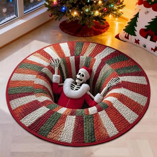 Tapis de Noël avec illusion 3D relief pour votre salon