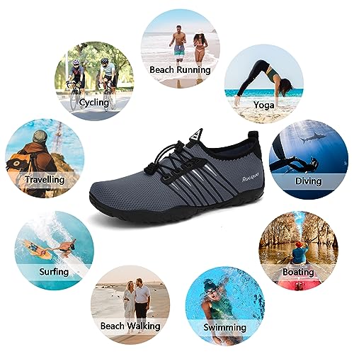Image of Racqua Water Shoes Quick Dry Barefoot Beach Aqua Sport Swim Surf Pool Hiking Diving Walking for Men Women