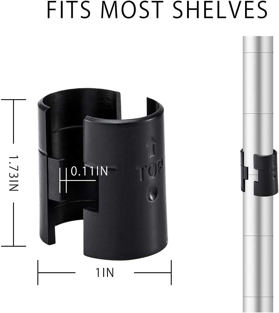 72 Pack 36 Pairs Wire Shelving Shelf Lock Clips for 1" Post- Shelving Sleeves Replacements for Wire Shelving System: Home Improvement