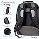 Targus Drifter II Rucksack mit großen Fächern, langlebig, wasserabweisend, versteckte Reißverschlusstasche, Schutzhülle für 43,2 cm (17 Zoll) Laptop, Schwarz/Grau (TSB239US)