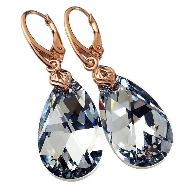 Conjunto Comet de pendientes y colgante con cristales originales el regalo ideal de plata