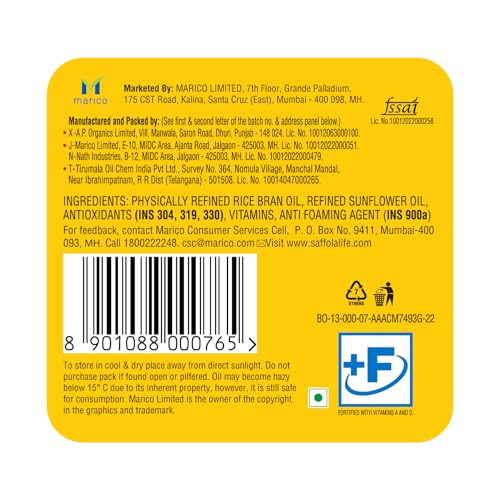 Image of Saffola Total Oil | Heart Pro | Multi source Edible Oil (Blend of Refined Ricebran oil & Refined Sunflower oil) | Power of 6 | Helps Manage Cholesterol | 2 Litre Jar