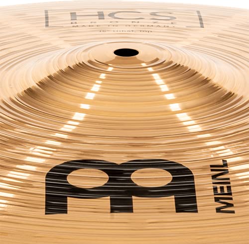 Meinl Cymbals HCS Bronze Hihat 15 Zoll (Video) Schlagzeug Becken – Paar – (38,10cm) B8 Bronze, Traditionelles Finish (HCSB15H)