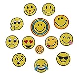 13 Bestickte Aufnäher mit Emoji-Motiven, zum Aufbügeln, für Taschen, Hüte, Jeans, Applikationen