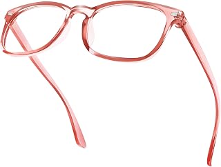 ️ Blue Light Blocking Computer Glasses for Men & Women | Specs for Men Stylish, Chashmaa, Spectacles Frames, Gaming Glasses, Anti Glare, UV Protection Sunglasses, TR90 Eyeglasses, Pink, M