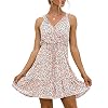 Zomer Dames Sexy V-hals Sling Ruches Bloemen Jurk