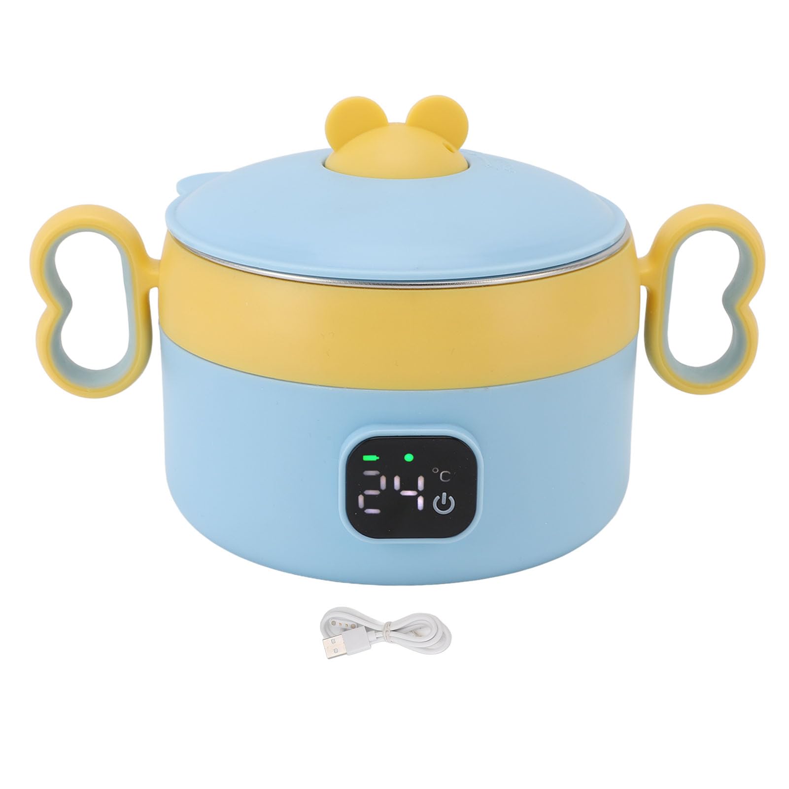 Box per il Pranzo Elettrico, Neonati Portatili Calco Alimentare USB Contempazione Costante Riscaldata per il Pranzo, Scalda per Pranzo Isolato per Bambini per Lavoro 'ufficio