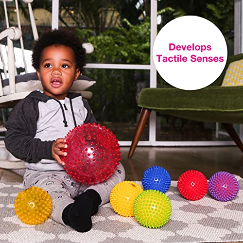Edushape The Original Sensory Ball For Baby - 7” Transparent Trendy Color Baby Ball That Helps Enhance Gross Motor Skills For Kids Aged 6 Months & Up - Pack Of 1 Vibrant & Unique Toddler Ball For Baby #TOP3