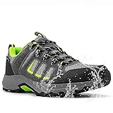 ODCKOI Wanderschuhe Herren Leichte Wasserdicht Schuhe Herren Trekkingschuhe Hiking rutschfeste Atmungsaktiv Outdoor Bergschuhe, Camping, Trailrunning, Mountainbike Sneaker (Grün Grau EU 45)
