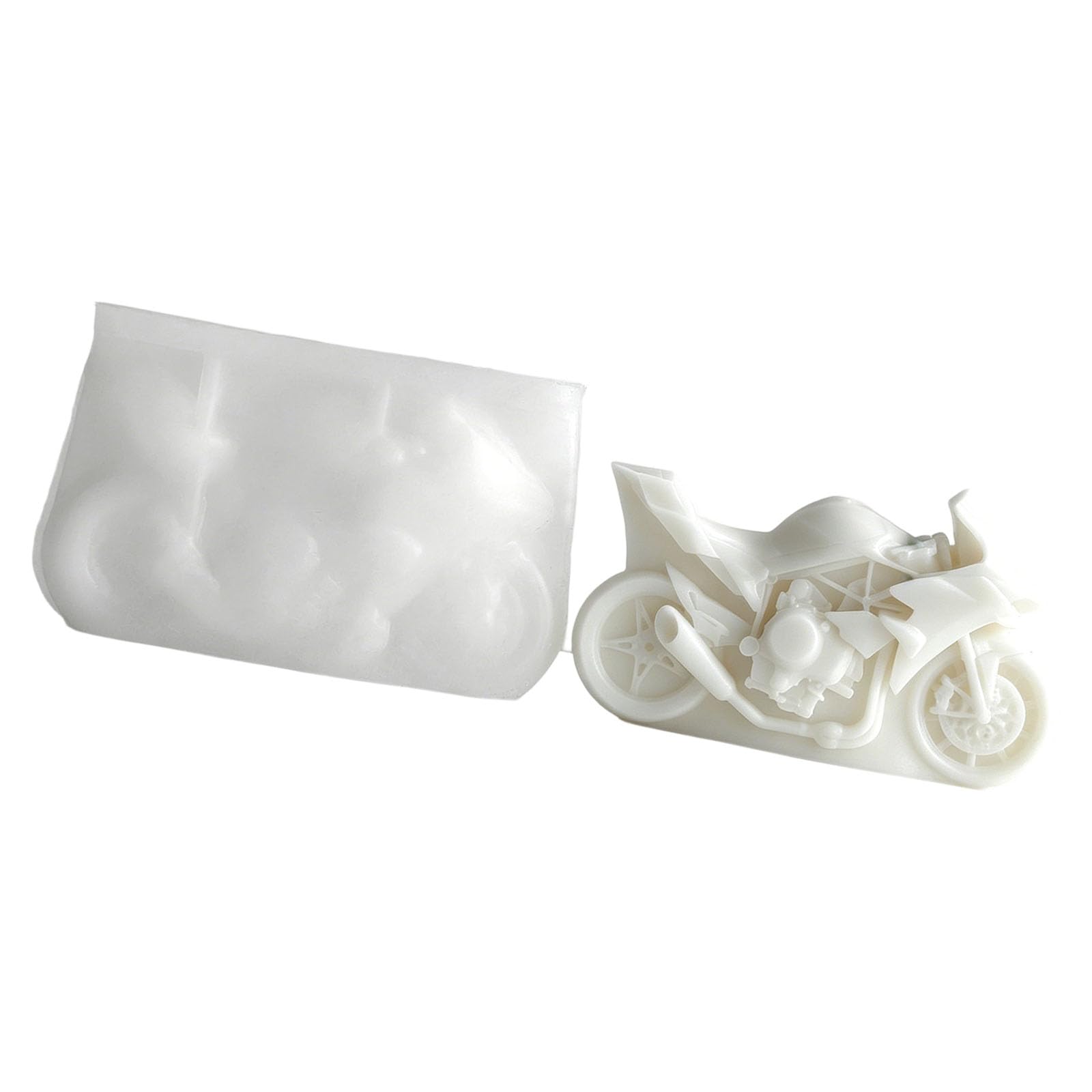 Yjcnelcr Motorcycle Silicone Molds Multipurpose Silicone for Resin Casting Soap Gypsum Figurine Chocolate Motorcycle Cast