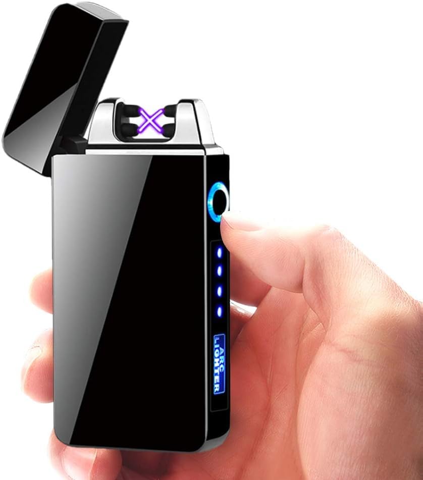 Drumstone (𝗦𝗽𝗲𝗰𝗶𝗮𝗹 𝟱 𝗬𝗲𝗮𝗿𝘀 𝗪𝗮𝗿𝗿𝗮𝗻𝘁𝘆) Dual Arc Rechargeable Lighter – Windproof, Flameless Lighter with Battery Indicator, Long Battery Life, Compact Design, Safe & Durable-image-10