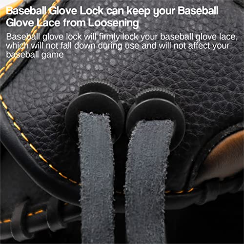 Glove Relacing Kit For Baseball Or Softball Mitts,2 Strips Of 79 Inch Long Cowhide Leather With Glove Lacing Needle, 4 Pack Baseball Glove Locks, Supple And Thicker Baseball Glove Lace (Black) #TOP5