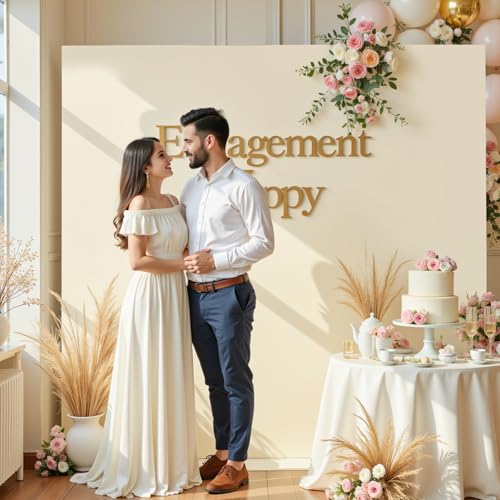 Square Spandex Arch Covers Beige, Wedding Arch Backdrop Cover 8FT x 8FT for Baby Shower Birthday Party Ceremony Banquet Photo Decoration by Besutolife - Used condition - Image 2