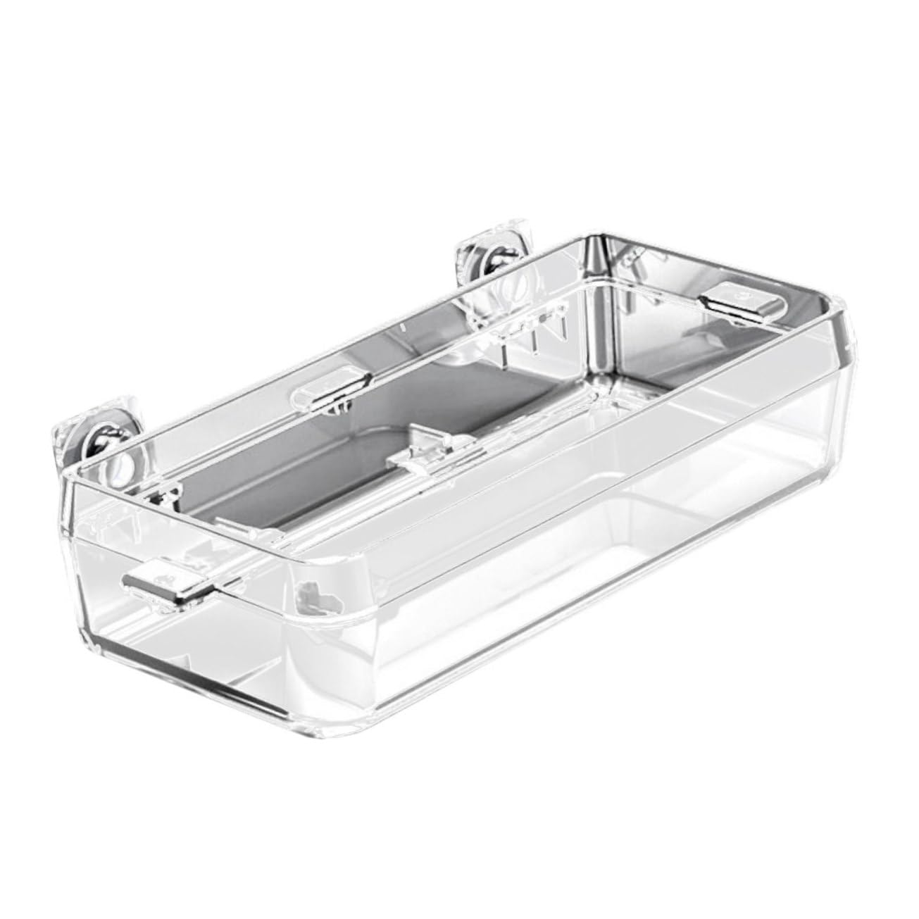 GALPADA Reptile Feeder Transparent Feeding Basin with Suction Cup Durable Bowl for Reptile Supplies for Holding Food and Water Easy to Clean