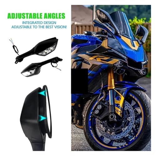 Espejo retrovisor motocicleta LED ideal para viajes largos en tu Kawasaki Ninja en carretera 4