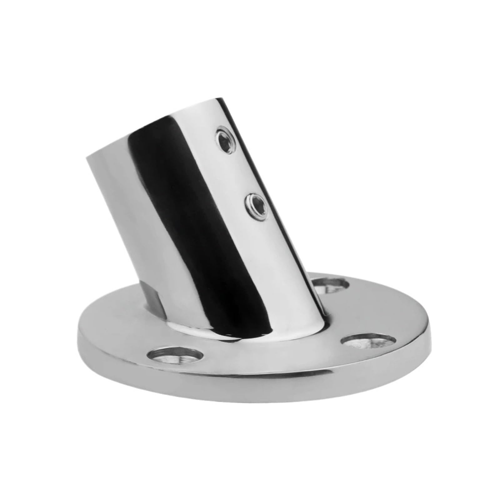 Raccordo for corrimano con base in tubo tondo in acciaio inox 316 da 60° for barca, 22/25/30/32 mm, ferramenta for montante(32mm)