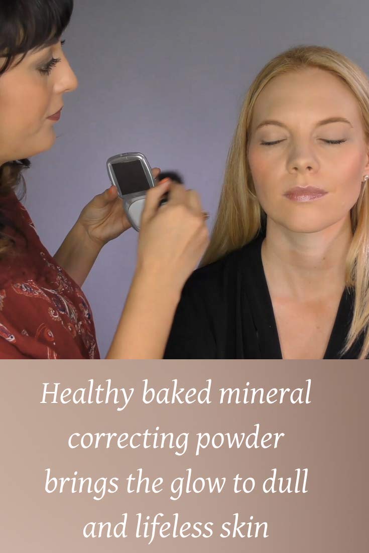 Polvo corrector de color mineral horneado: una base de polvo corrector de color vegano enrojecimiento 4