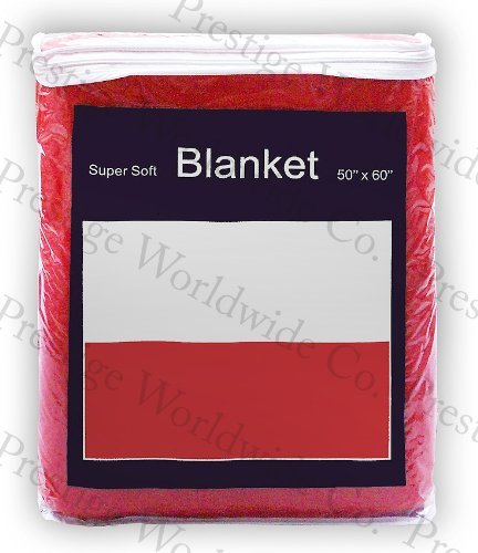 Polish Flag Fleece BlanketNEW 5 ft. x 4.2 ft. Throw Cover Flag of Poland