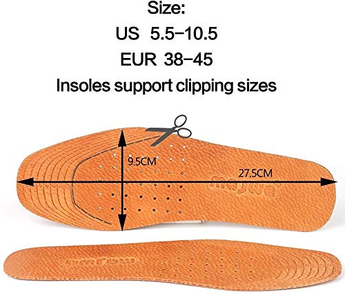 Image of Absorbent Ultra Thin Pigskin Leather Insoles for Stinky Feet-Foot and Shoe Odor Inserts for Shoes-Cinnamon Inserts and Flats for Sweaty Feet and Hyperhidrosis (6 Pair (Pack of 1))