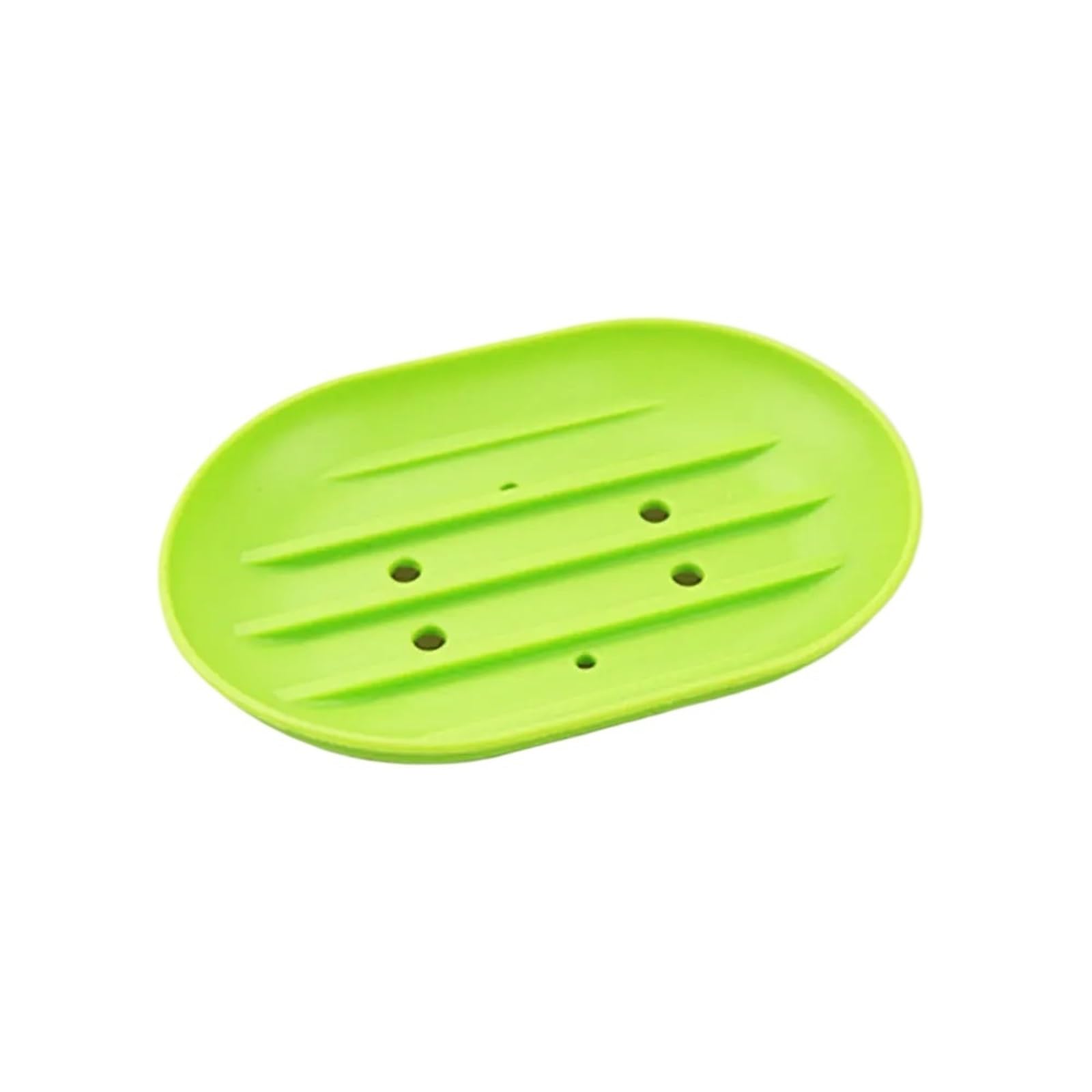 3Pcs Silicone Bathroom Dish Home Shower Travel Hiking Holder Container Soapbox Soap Rack Flexible for Soap(Green)