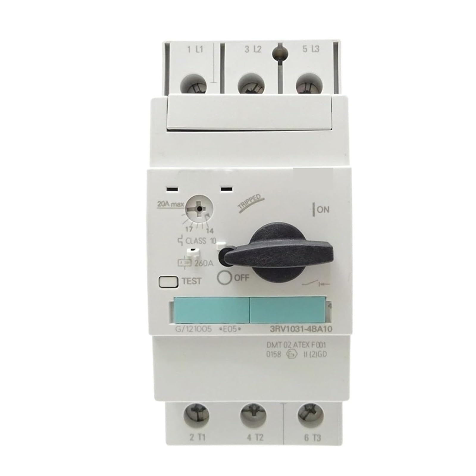 Disjoncteur 3RV1031-4BA10 Siemens Sirius pour protection moteur électrique triphasé