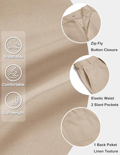 COOFANDY Men's Linen Beach Shorts 9