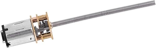 Miniatura 9 de Motor de engranaje eléctrico micro DC 6V, motor de engranaje de CC de alto par 30 RPM  500 RPM, eje de salida larga (varilla roscada M3 de 2.165 in