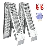 【Garantía de seguridad】 Seguridad: superficie de apoyo inclinada final, placa de acero perforada antideslizante, banda de rodadura ancha. La parte posterior de la placa superior está equipada con una almohadilla antideslizante de EVA que no solo puede evitar que el coche se raye, sino que también tiene cierta fricción.
