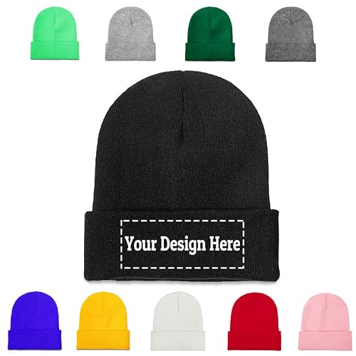 Custom Beanie Cap for Men Women Custom Hats Design Your Own Personalized Warm Hat Add Photo Text.