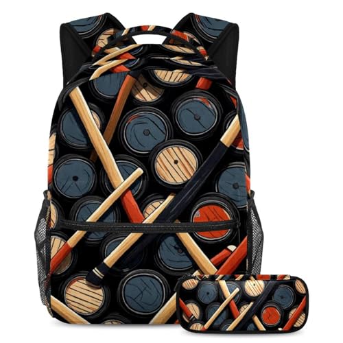 Sac à dos hockey de 2 pièces ergonomique et grand volume pour fournitures