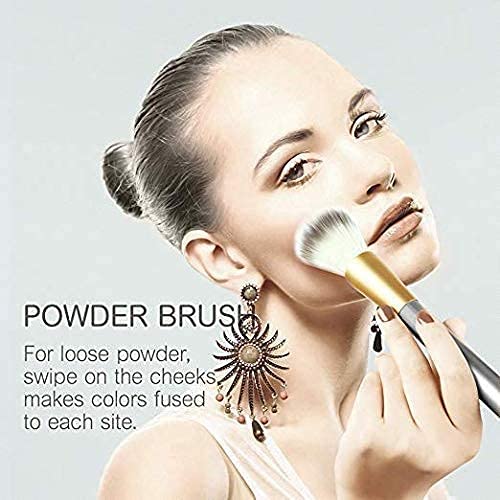 21Pcs Quality Makeup Brushes Nevsetpo Full Face Makeup Brush Sets & Kits With Beauty Sponge Blender Brush Cleaner Mat Large Kabuki Foundation Powder Contour Blending Blush Eye Shadow Lips Travel Pu Bag Included (18+3Pcs, Champagne) #TOP1