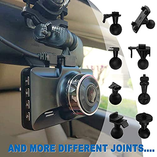 Dash Cam Mount, Universal Dash Camera Rear View Mirror Mount Holder Kit for Miden S7, YI, Rexing V1P, APEMAN, Anker Roav, Falcon F170, Z-Edge, Old Shark, KDLINKS X1, E-ACE, Peztio and Most Other