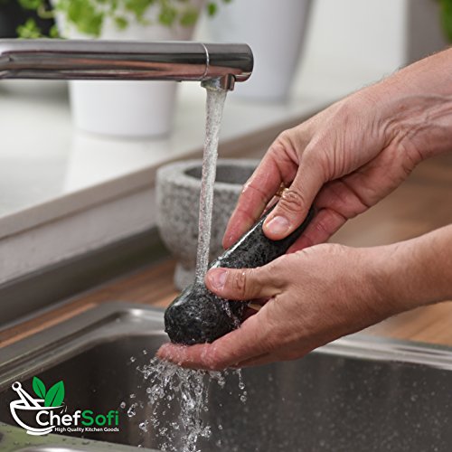 Chefsofi Granite Replacement Pestle (Only Pestle [Mortar Is Not Included]) (Gray Unpolished - 6.5") #TOP4