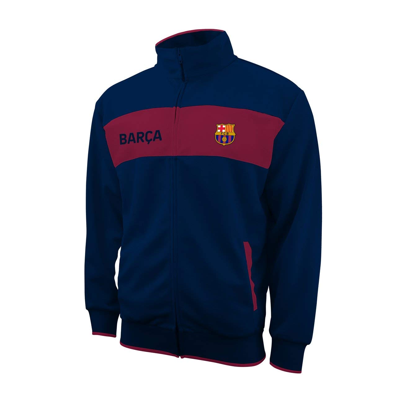 Icon Sports Men FC Barcelona Officially Licensed Zipper Soccer Jacket Medium 015
