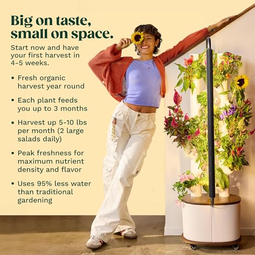 image for Gardyn Studio 1 Vertical Hydroponics Growing System Kit - 16 Non-GMO P