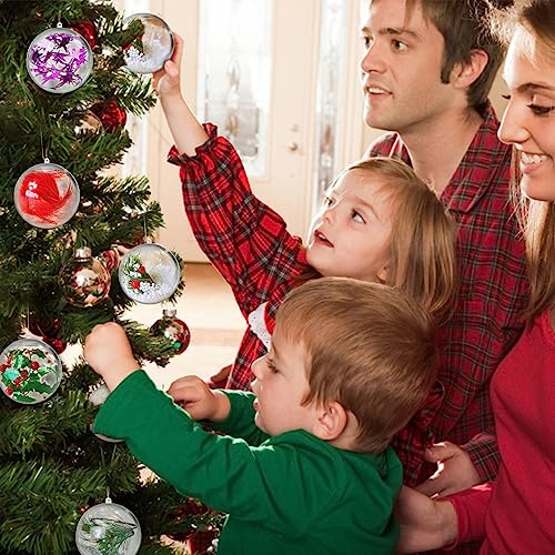 Pugwoy WJL0161 20Pcs Christmas Ornaments,5Cm Clear Plastic Ornaments Balls,Clear Christmas Ornaments thumb #3