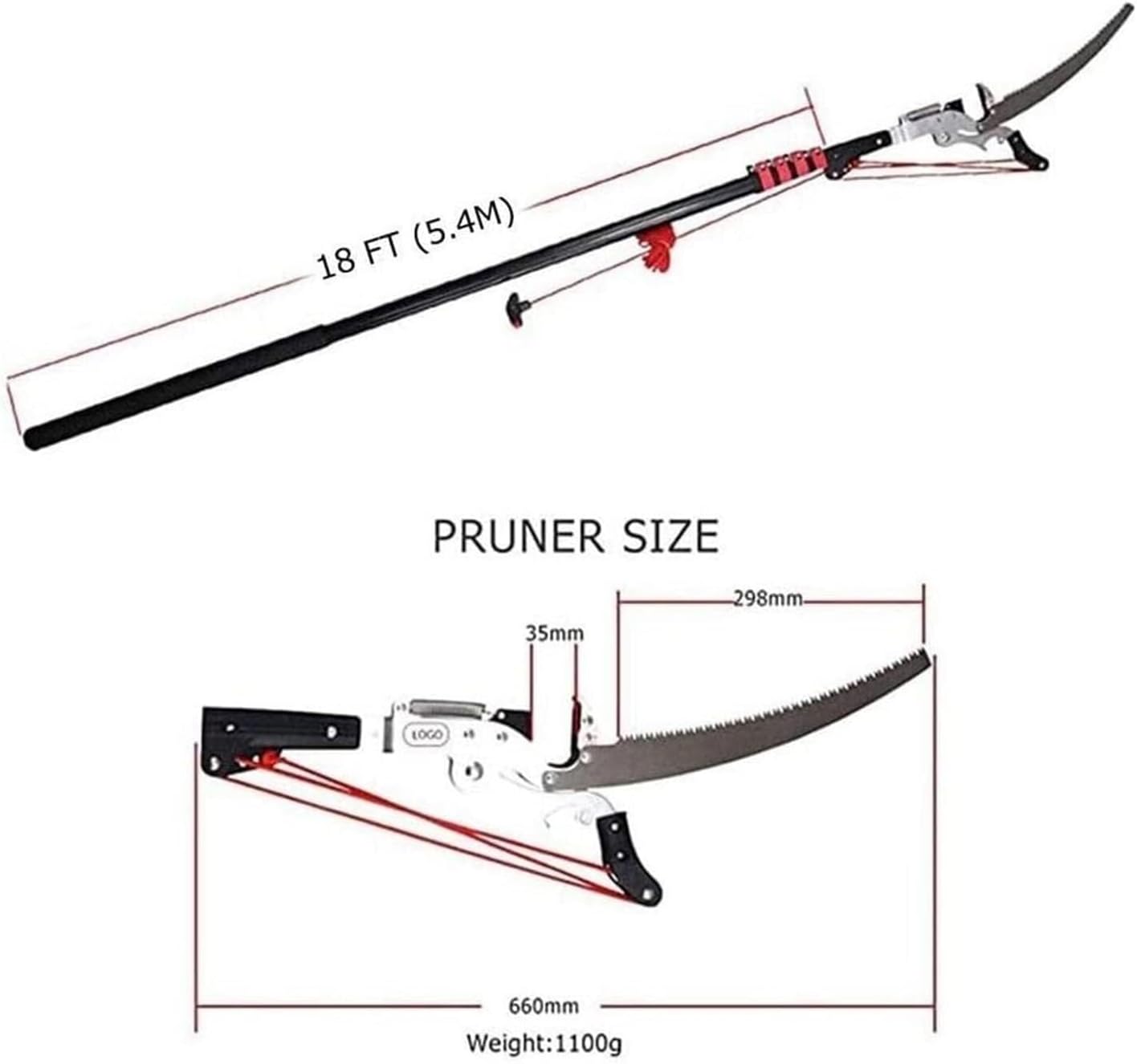 Professional Telescopic Pole Saws Tree Pruners Extendable Pruning Saw Gardening Bypass Landscaping Branch Saw Lopper Tools with Steel Blade Saw