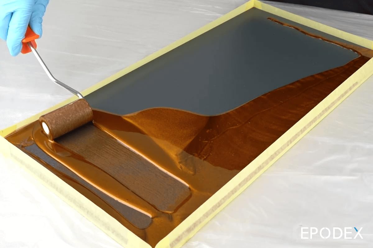EPODEX Kit de résine époxy pour plateaux de table, plans de travail & surfaces | Résine époxy disponible en différentes couleurs et motifs | Kit de résine de coulée pour béton, chape, bois et plus