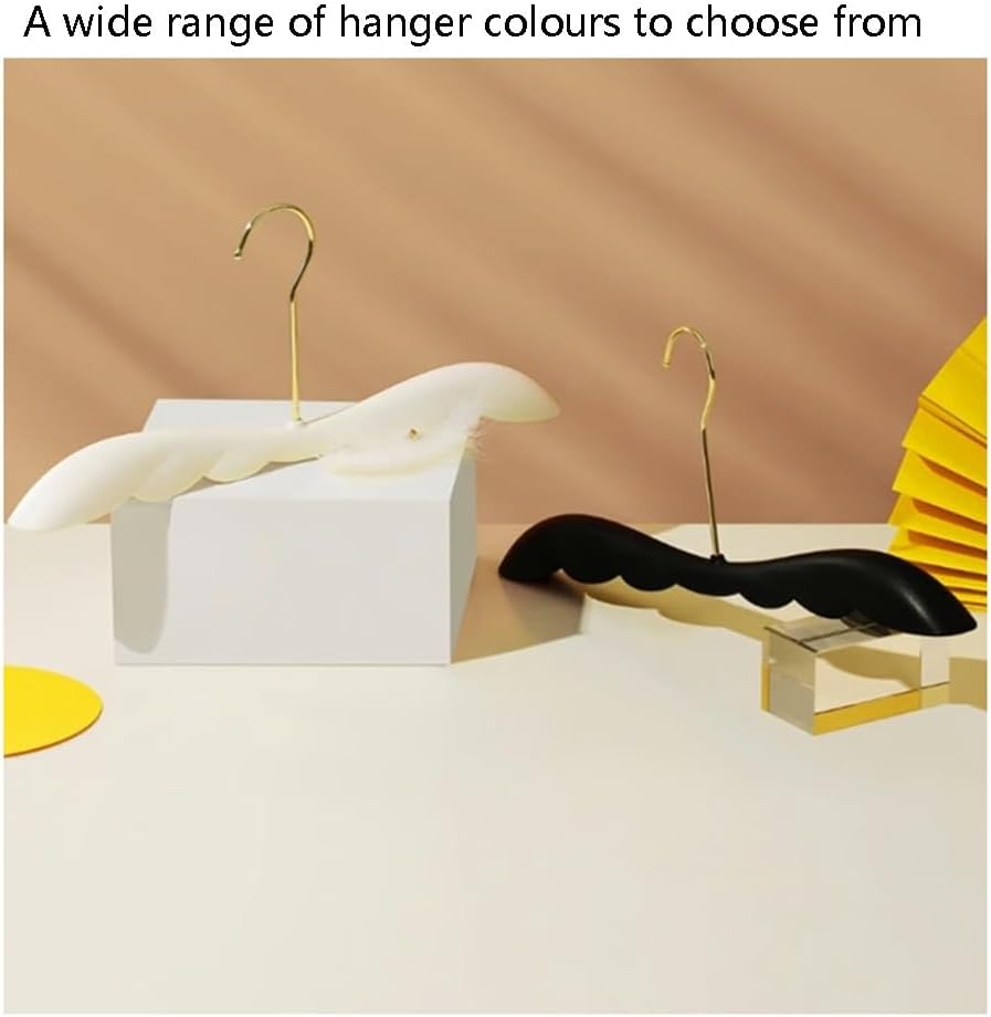 Coat Hangers, 3 Pcs Hanger Cute Pretty Hanger Quality and Reliable Hanger for Coats Jackets Dresses Pants Skirts Shirts(Black)